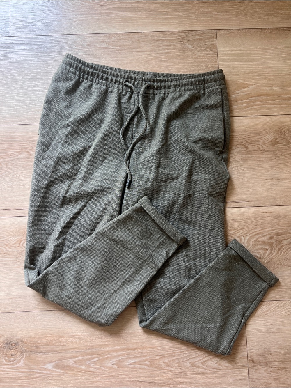 Zara L Men's Olive Green Drawstring Jogger Pants